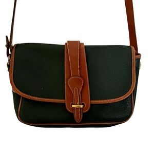 Dooney & Bourke  Green and Brown Leather Shoulder Bag